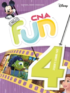 Capa do livro CNA Fun 4, com personagens da Disney